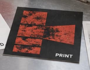 Example artwork for floor stickers; stock and finish follow the selected specification